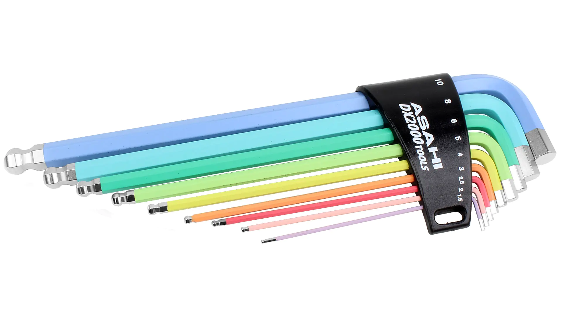 ASAHI Winkelschlüssel mit Farbcodierung 9er Set