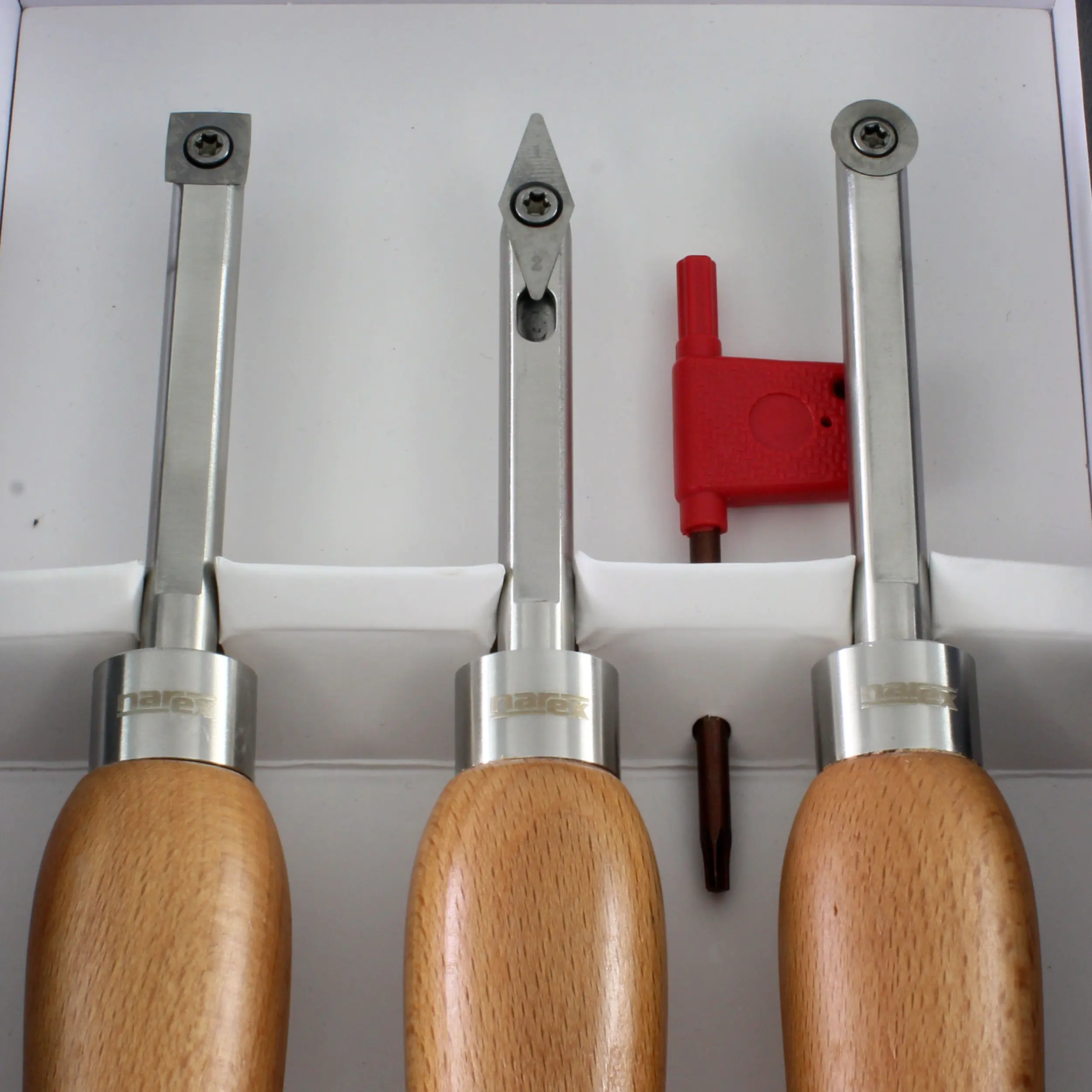 3er Satz Mini Drechseleisen mit Hartmetallwechselschneiden Narex 3er Satz Mini Drechseleisen mit Hartmetallwechselschneiden Narex