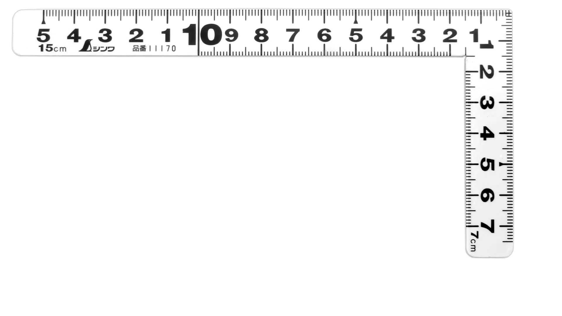 Japanischer Mini-Zimmermannswinkel weiss starr 15 cm SHINWA