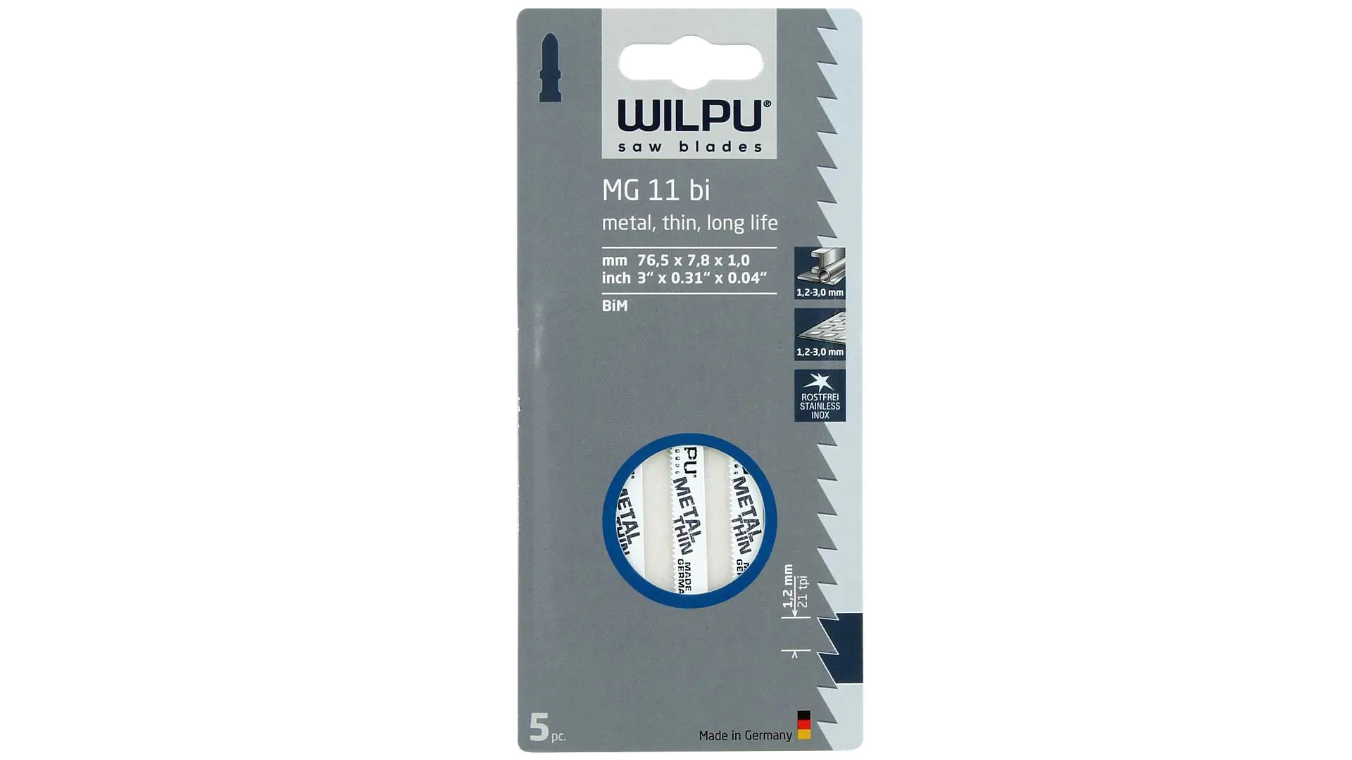 WILPU Stichsägeblatt MG 11 bi
